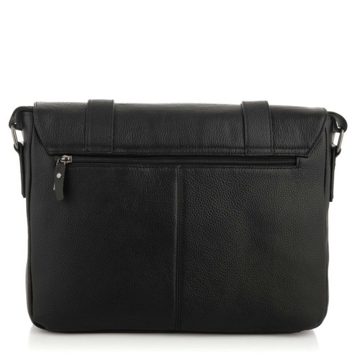 Шкіряний портфель DER FLINGER DF8131-1 чорний