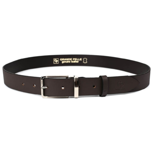 Шкіряний ремінь коричневий 35мм Grande Pelle 313012561