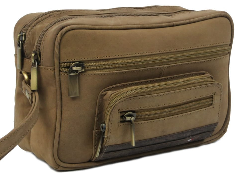 Сумка чоловіча, шкіряна барсетка Always Wild S22R коричнева