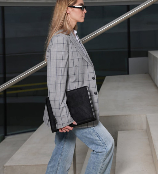 Шкіряний портфель для жінок - Something Fresh - Чорний колір - Time Resistance 5246101W