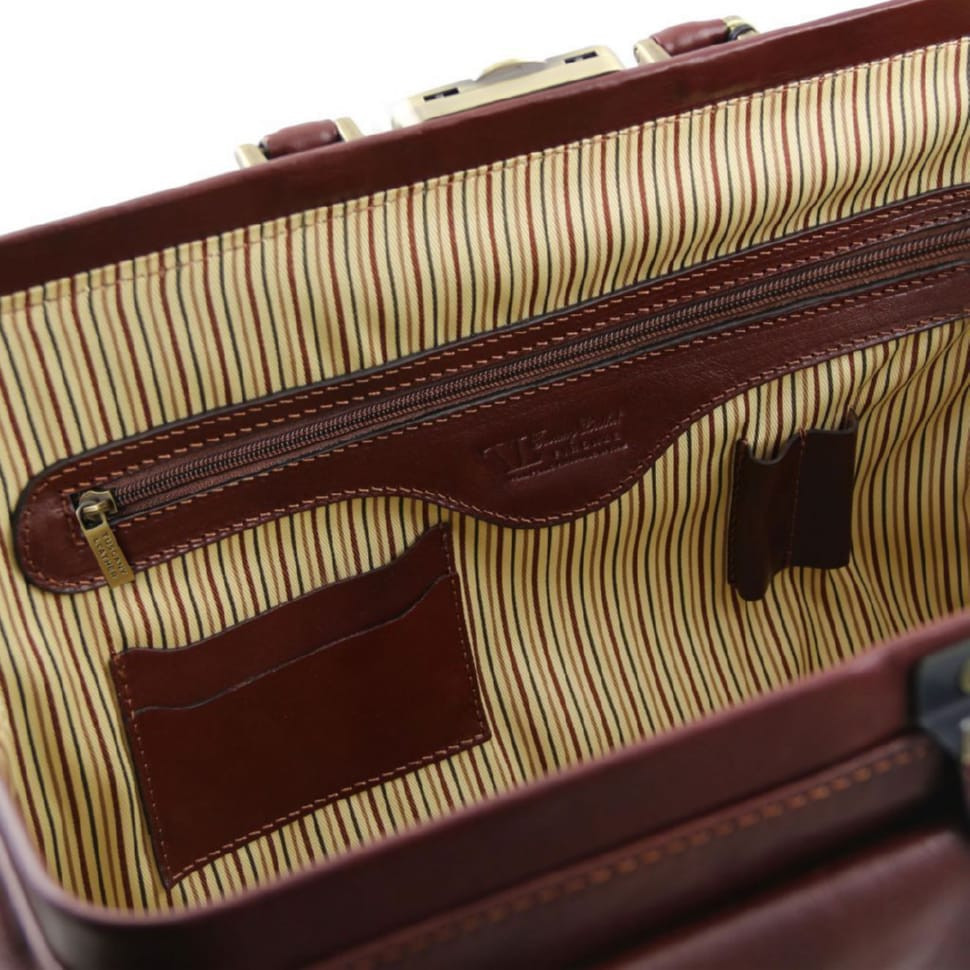 Шкіряна сумка - саквояж Tuscany Leather Giotto TL141297 з подвійним дном