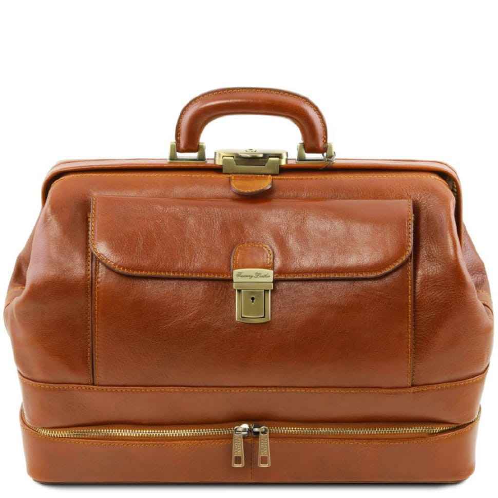 Шкіряна сумка - саквояж Tuscany Leather Giotto TL141297 з подвійним дном