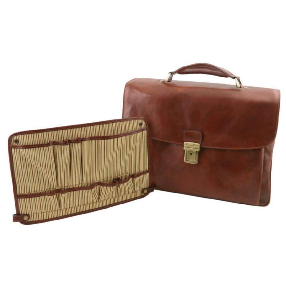 Шкіряна сумка для ноутбука Alessandria TL SMART з декількома відділеннями  Tuscany TL141448