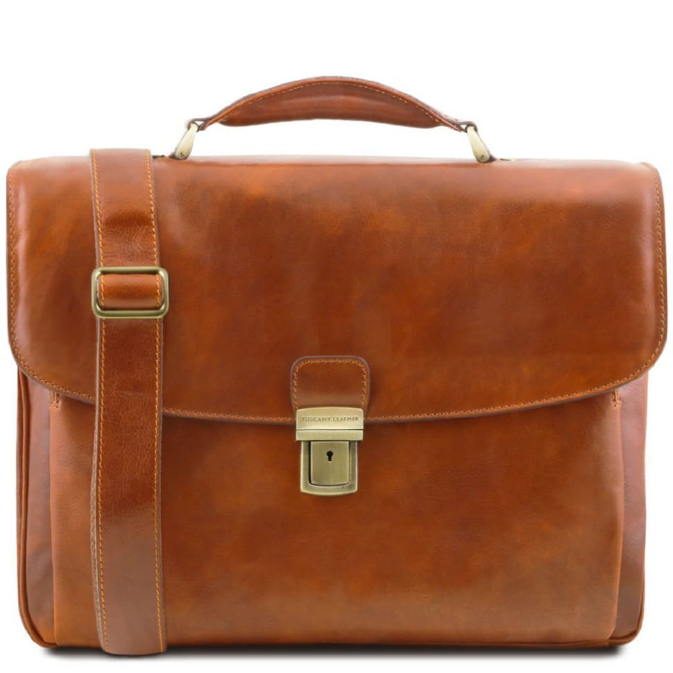 Шкіряна сумка для ноутбука Alessandria TL SMART з декількома відділеннями  Tuscany TL141448