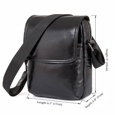 Compact bag made of genuine leather John McDee 1031A