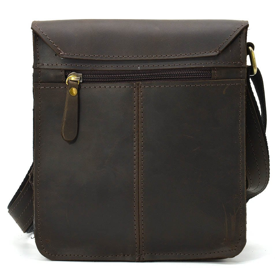 Невелика чоловіча сумка через плече шкіряна Limary lim-360RC коричнева