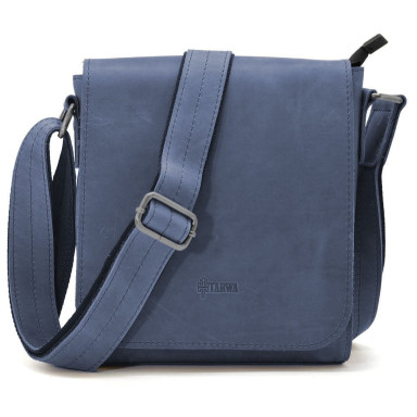 Mens leather shoulder bag RK-30271-3md TARWA blue
