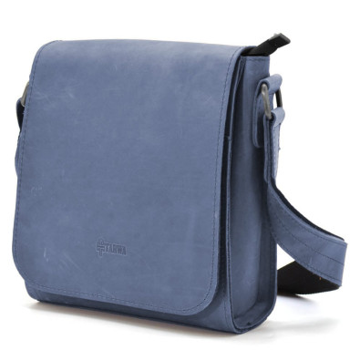 Mens leather shoulder bag RK-30271-3md TARWA blue