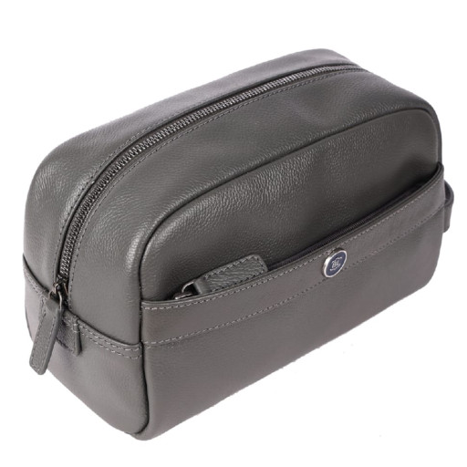 Несесер шкіряний Brampton London Aqualuxe Grey (Сірий)