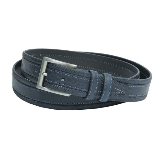 Шкіряний ремень 20 blu синій Tony Perotti