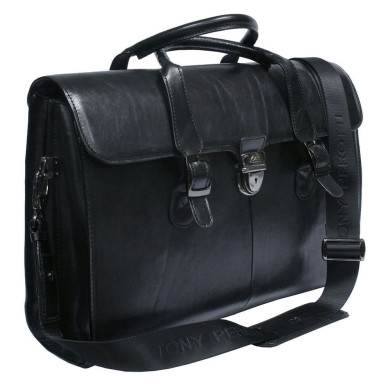 Leather bag Italico 8965 nero black