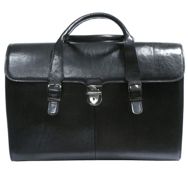 Leather bag Italico 8965 nero black