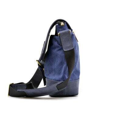 Messenger bag cross-body mix of canvas and leather KK-1307-4lx from the TARWA brand