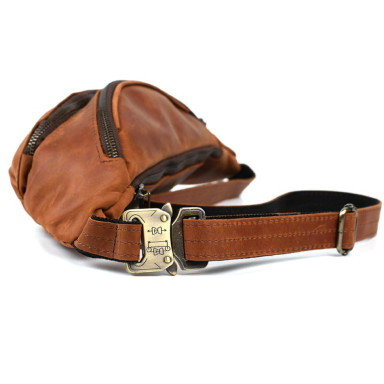Leather banana bag with front pocket RB-30351-3md TARWA