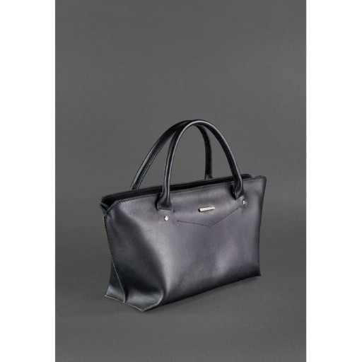 Жіноча шкіряна сумка Midi чорна