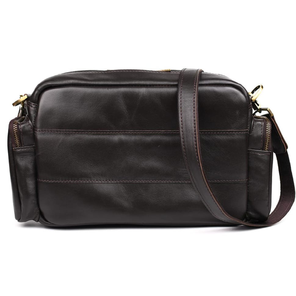 Mens shoulder bag brown leather GC-3941-4lx TARWA