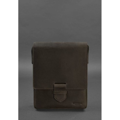 Esquire Men's Leather Messenger Bag Dark Brown