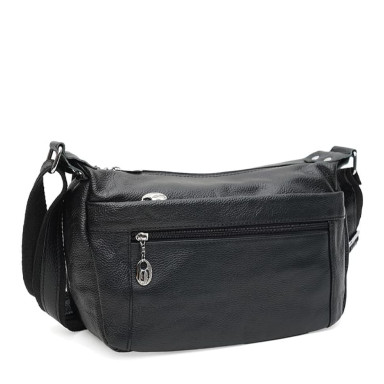 Women's leather bag Keizer K1024bl-black