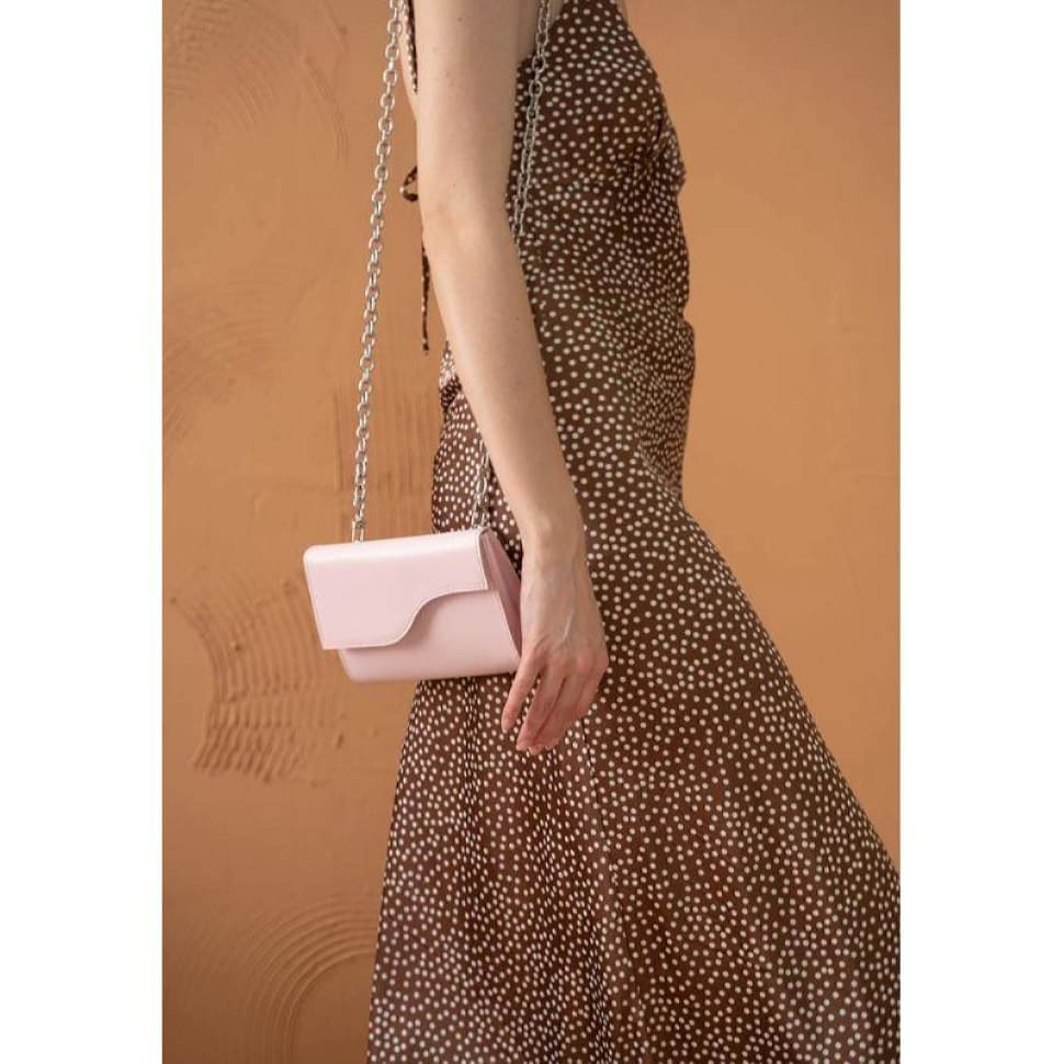 Жіноча шкіряна сумка Luna пудра