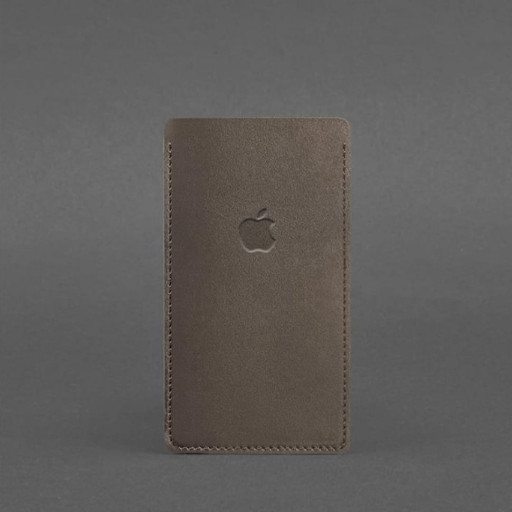 Шкіряний чохол для iPhone 12 Темно-бежевий