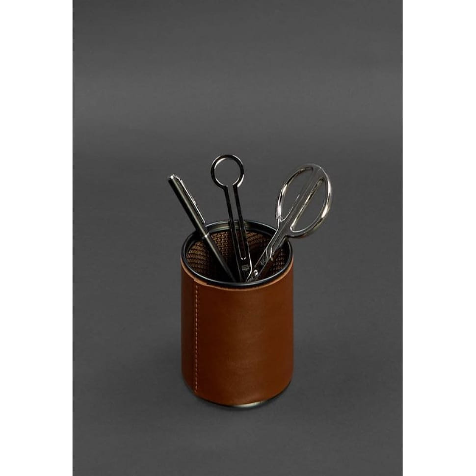 Table set made of genuine leather 1.0 light brown crust