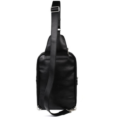 Luxury sling, leather backpack on one shoulder TARWA GA-0105M-4lx in medium size