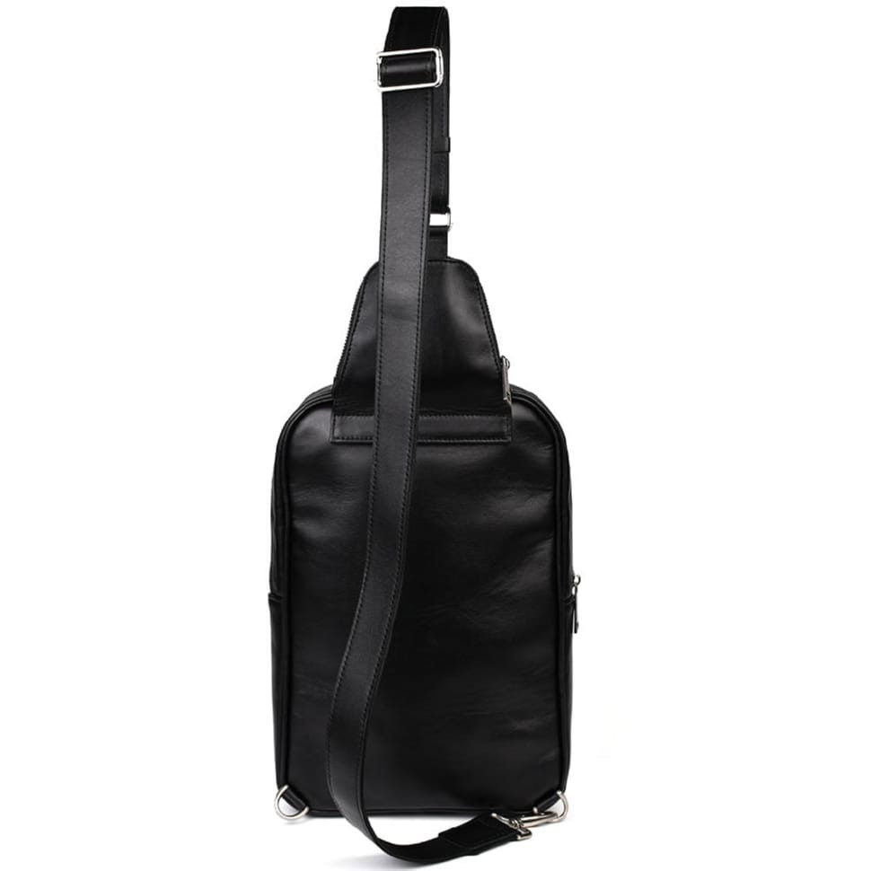 Luxury sling, leather backpack on one shoulder TARWA GA-0105M-4lx in medium size