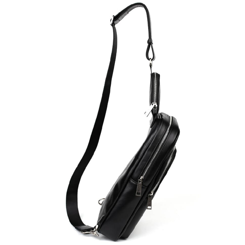 Luxury sling, leather backpack on one shoulder TARWA GA-0105M-4lx in medium size