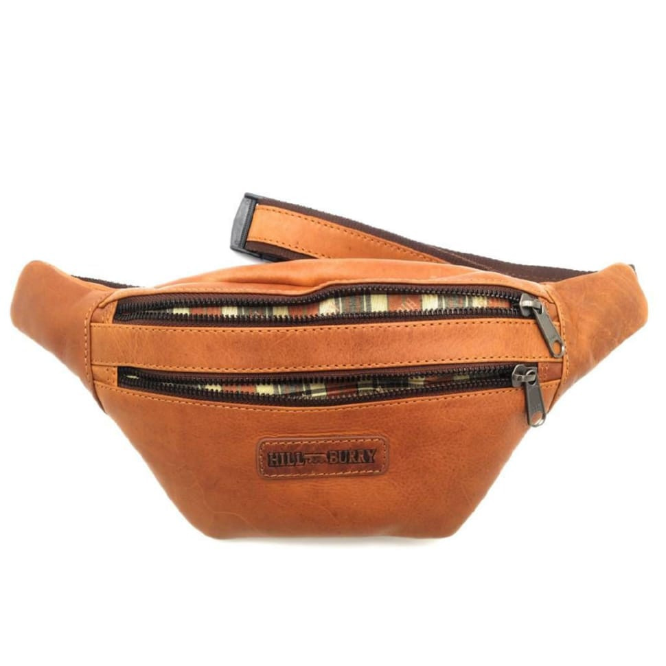 Поясна сумка шкіряна Hill Burry HB3108B коньячна