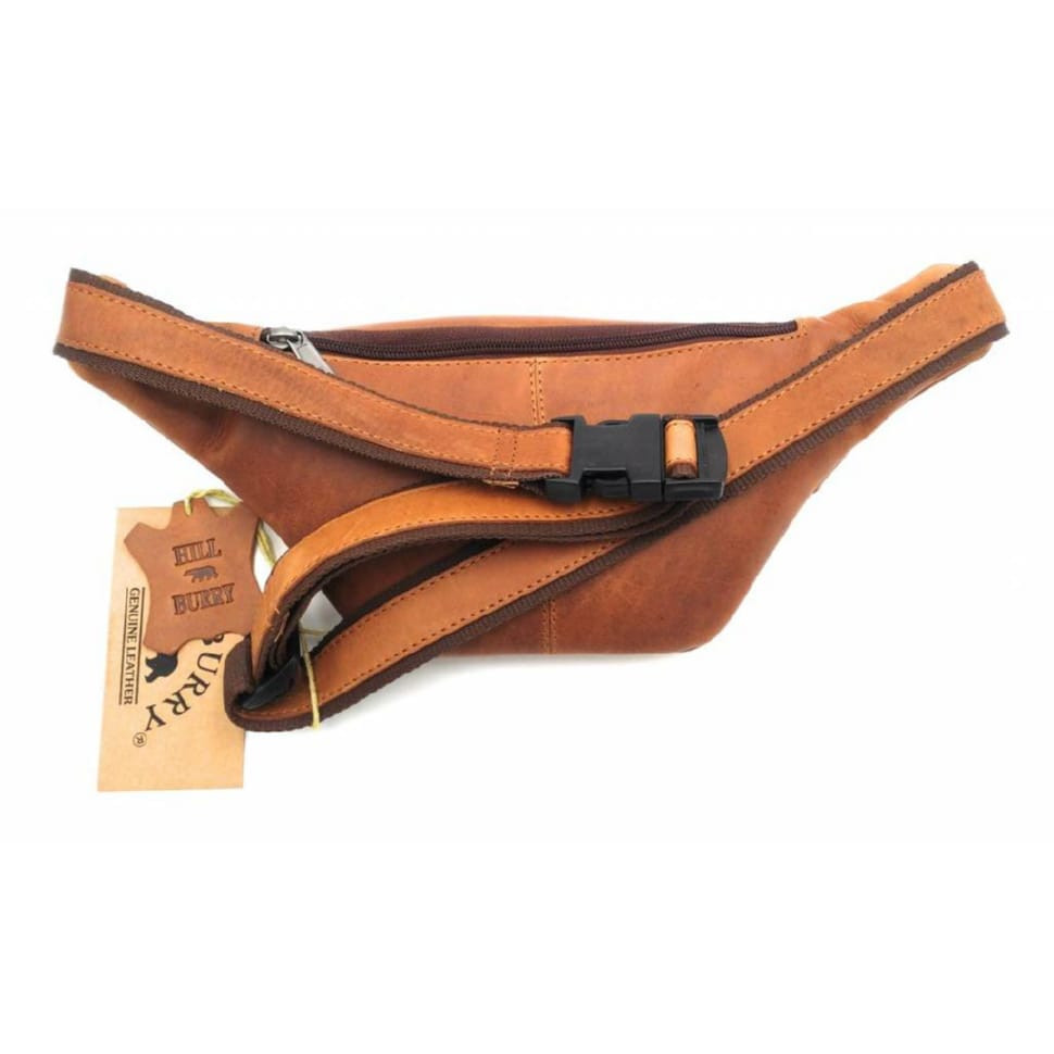 Поясна сумка шкіряна Hill Burry HB3108B коньячна