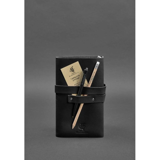 Шкіряний блокнот (Софт-бук) 1.0 чорний