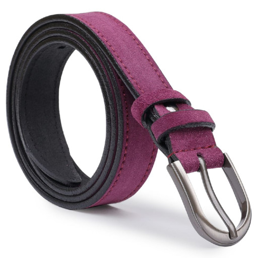 Чудовий замшевий ремінь Vintage 20801 Фіолетовий