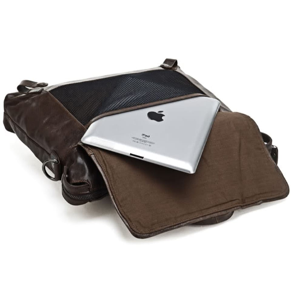 Genuine leather bag for every day, brown 7120C