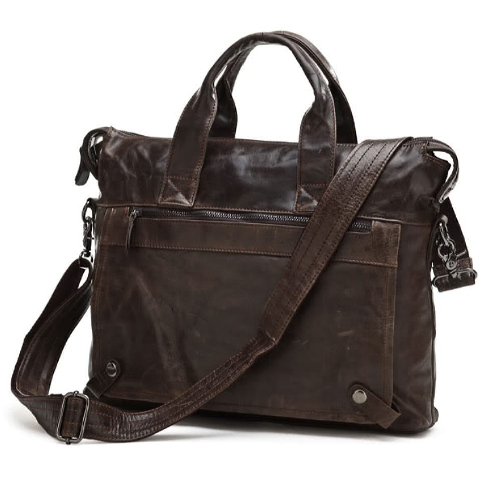 Genuine leather bag for every day, brown 7120C