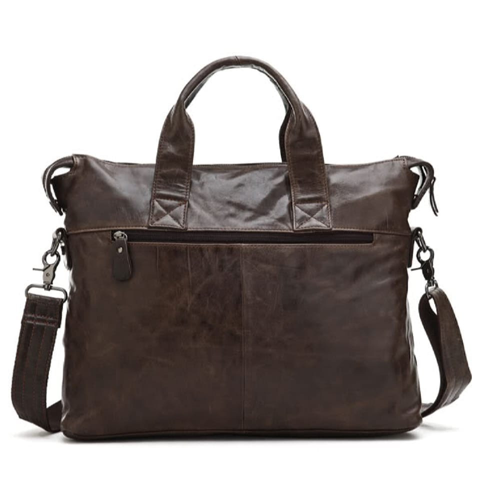 Genuine leather bag for every day, brown 7120C