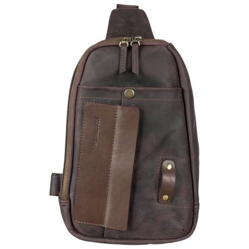 Сумка через плече шкіряна Tony Bellucci 5176-04 коричневий нубук