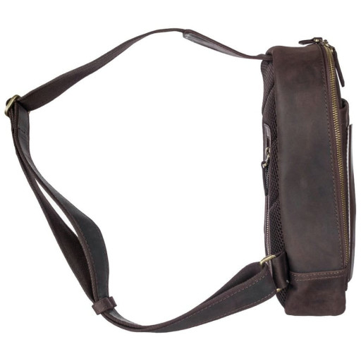 Сумка через плече шкіряна Tony Bellucci 5176-04 коричневий нубук