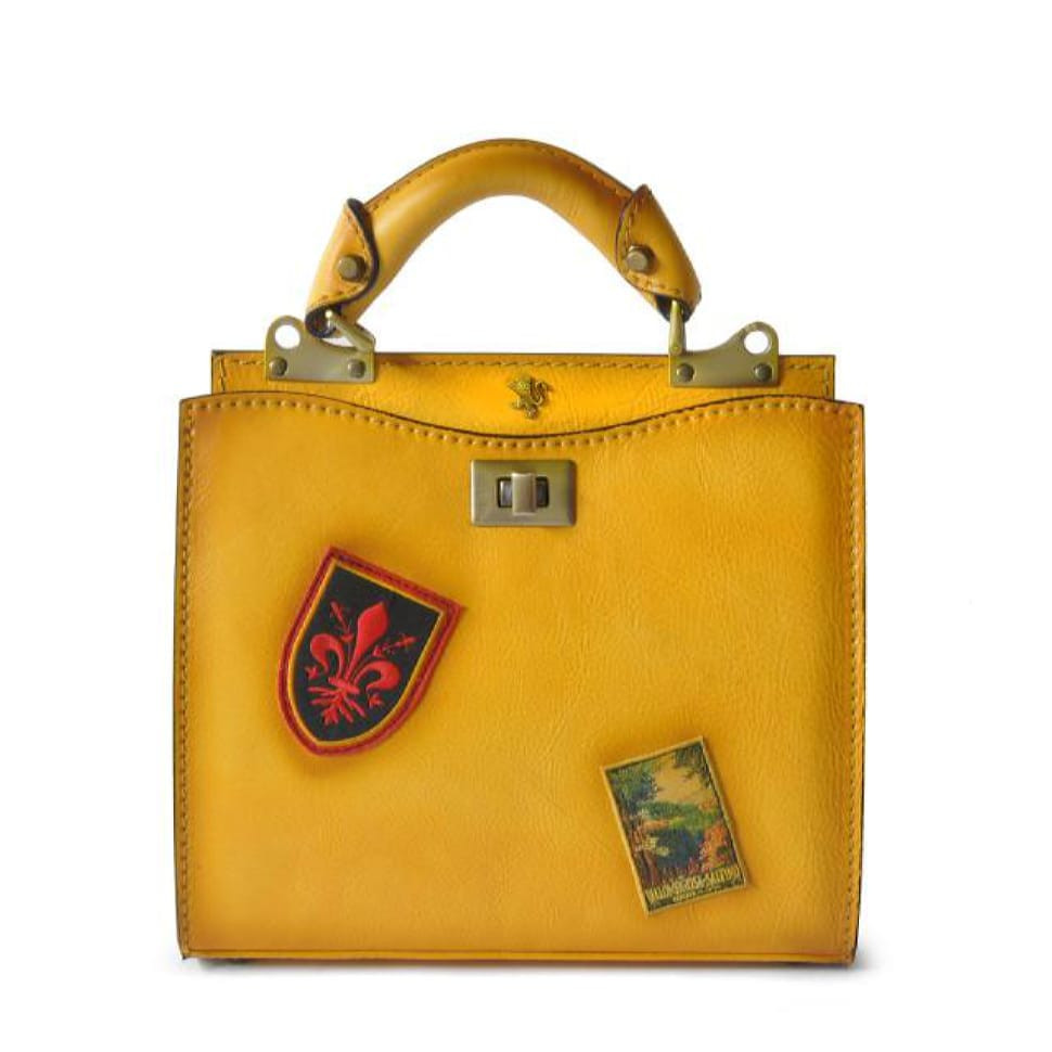 Pratesi BYE150/26 - Lady Bag Anna Maria Luisa de' Medici Small in cow leather Bruce Yellow
