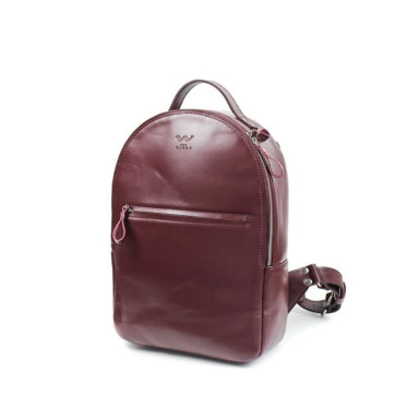 Groove M leather backpack burgundy