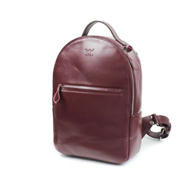 Groove M leather backpack burgundy