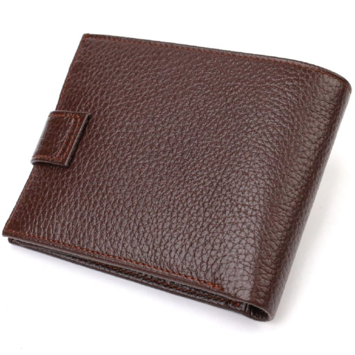 Практичний горизонтальний гаманець для чоловіків із натуральної шкіри флотар CANPELLINI 21886 Коричневий