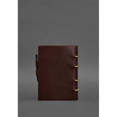 Leather notebook with a dated block (Softbook) 9.1 burgundy