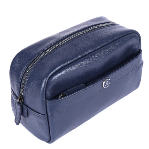 Несесер шкіряний Brampton London Aqualuxe Navy (Синій)