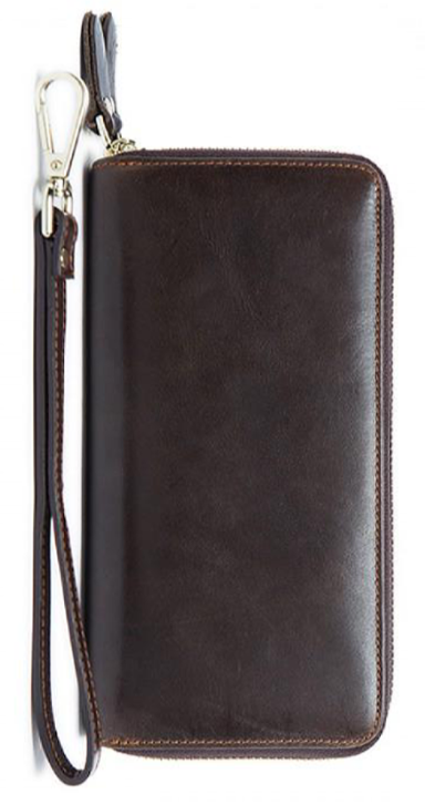 Коричневый кожаный кошелёк-клатч Bexhill Bx9015GC