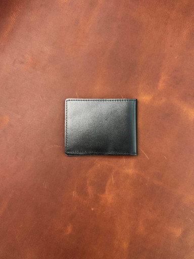Cover for UBD ID card made of genuine smooth leather SR011 (black)