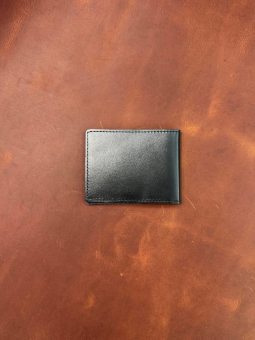 Обкладинка на посвідчення УБД із натуральної гладкої шкіри SR011 (чорний)