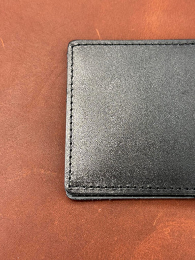 Cover for UBD ID card made of genuine smooth leather SR011 (black)