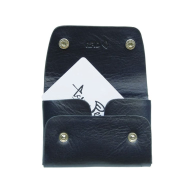 Визитница кожаная Nevada 3740+RFID navy синий