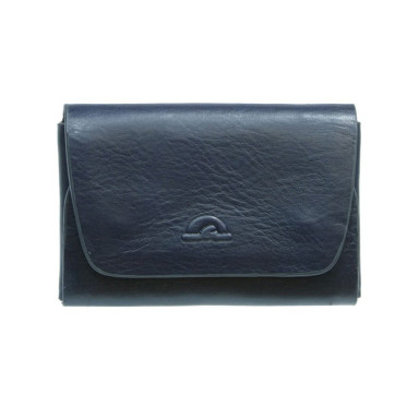 Визитница кожаная Nevada 3740+RFID navy синий