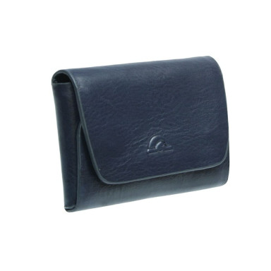 Визитница кожаная Nevada 3740+RFID navy синий